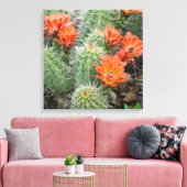 ブルーミングサボテンの写真 – コロラド砂漠のウォールアート キャンバスプリント (インサイチュ (リビング))