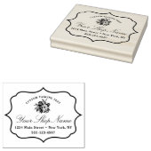 ブルーミングシックなブラケットフレーム&スクエレガントリプト ラバースタンプ (押印)