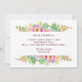 ブルーミングシックフローラフラワーガールプロポーズカード (裏面)