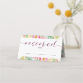 ブルーミングシックフローラ予約結婚席 プレイスカード (正面)