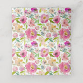 ブルーミングシックフローラ結婚シーティングのテーブル番号 プレイスカード (内部開封)