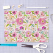 ブルーミングシックミント&赤面ピンクウォーターカラー結婚ズ 薄葉紙 (クラフト)