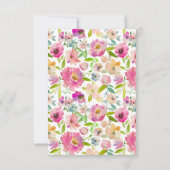 ブルーミングシックミント&赤面フローラ婚約パーティ 招待状 (裏面)