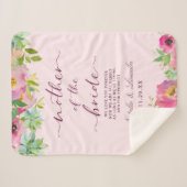 ブルーミングシックミント&赤面マザーオブザブライド シェルパブランケット (正面(横))