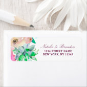 ブルーミングシックミント&赤面結婚ズ差出人住所 ラベル (インサイチュ)