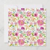 ブルーミングシック赤面フローラ婚約パーティスクエア 招待状 (裏面)