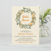 ブルーミングシトラス植物性ブライダルシャワー招待 招待状 (スタンド正面)
