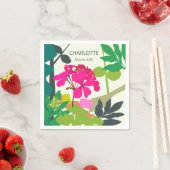 ブルーミングジェラニウムフローリストガーデンパーティー スタンダードカクテルナプキン (インサイチュ)