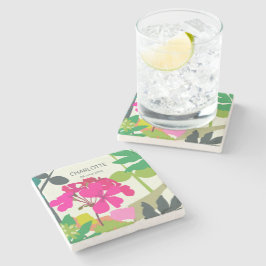 ブルーミングジェラニウムフローリストガーデンパーティー ストーンコースター