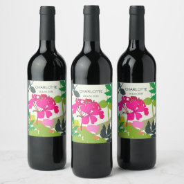 ブルーミングジェラニウムフローリストガーデンパーティー ワインラベル