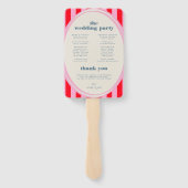 ブルーミングジョイはっきりしたブライトフローラ結婚式 プログラム ハンドファン (裏面)