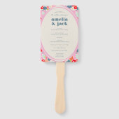 ブルーミングジョイはっきりしたブライトフローラ結婚式 プログラム ハンドファン (正面)