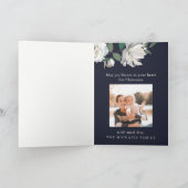 ブルーミングジョイフローラクリスマスフォトカードブルー シーズンカード (内部)