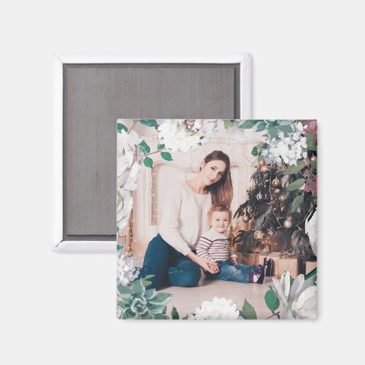 ブルーミングジョイフローラクリスマスフォトマグネット マグネット (正面/裏面)