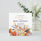 ブルーミングジョイ-トロピカルフラワーズブライダルシャワー 招待状 (スタンド正面)