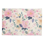 ブルーミングセレニティピンクローズウォーターカラー 枕カバー (裏面-左)