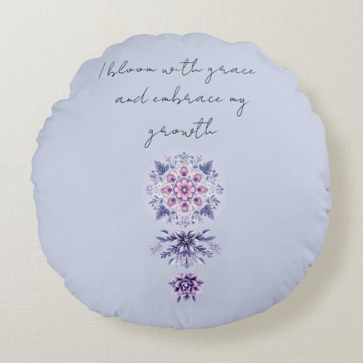 ブルーミングセレニティマンダララウンドピロー ラウンドクッション (正面)