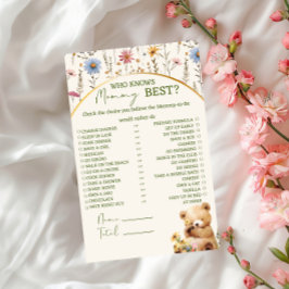 ブルーミングソフトピーチ喜びテディベアのゲームカード チラシ