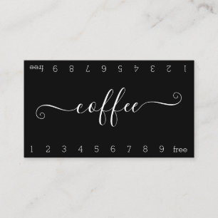 ブルーミングダブルナンバーロイヤリティコーヒーパンチカード ロイヤリティカード