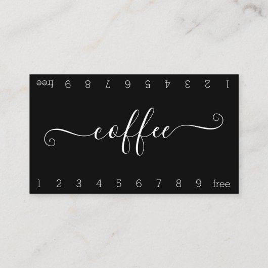 ブルーミングダブルナンバーロイヤリティコーヒーパンチカード ロイヤリティカード (正面)