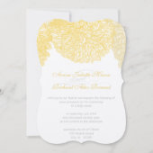 ブルーミングダリアイエローアイリス結婚ズ 招待状 (正面)