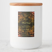 ブルーミングダークレッドオレンジバラシックな製品ラベル フードラベル (正面)