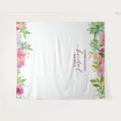 ブルーミングチック ブライダルシャワーの写真撮影用背景 タペストリー (正面(横))