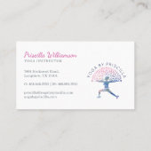 ブルーミングツリーウーマンヨガポーズロゴ 名刺 (裏面)