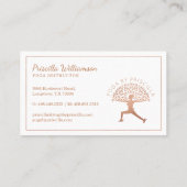 ブルーミングツリーウーマンヨガポーズロゴ 名刺 (裏面)