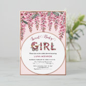 ブルーミングツリー赤ちゃんシャワー箔招待状 箔招待状 (立ち正面)