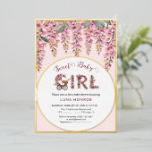 ブルーミングツリー赤ちゃんシャワー箔招待状 箔招待状 (立ち正面)