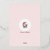 ブルーミングツリー赤ちゃんシャワー箔招待状 箔招待状 (裏面)