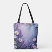 ブルーミングデイジー&ラベンダートート トートバッグ (裏面)