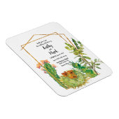 ブルーミングデザートサボテン幾何結婚の マグネット (右側)