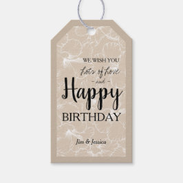 ブルーミングハイビスカスフローラスケッチチューペギフトラベル ギフトタグ