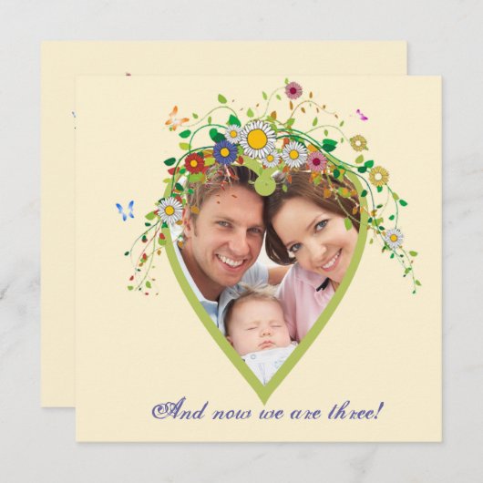 ブルーミングハート – 写真採用のお知らせ 案内状 (正面/裏面)