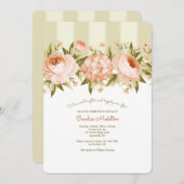 ブルーミングバラズアンドアヤグランゲアブライダルシャワー 招待状 (正面/裏面)