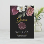 ブルーミングバラ写真卒業招待状 セーブザデート (スタンド正面)