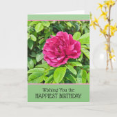 ブルーミングバラ-誕生日カード カード (黄色い花)