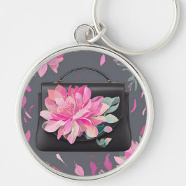 ブルーミングバラAIアート キーホルダー