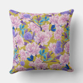ブルーミングパステルフローラデザイン装飾用クッション クッション (裏面)