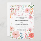 ブルーミングパス赤ちゃんシャワー 招待状 (正面/裏面)