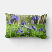 ブルーミングパーソナライズされたブルーベル – Mother's Day ランバークッション (裏面)