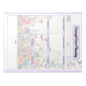 ブルーミングパープルガーデン_コンセプト計気に画 ノートパッド (正面)