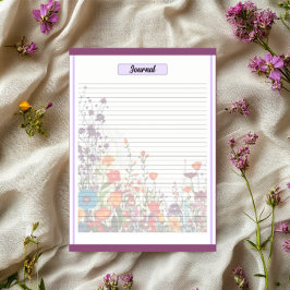 ブルーミングパープルガーデン_ジャーナル ノートパッド