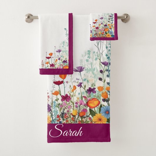 ブルーミングパープルガーデン バスタオルセット (インサイチュ)