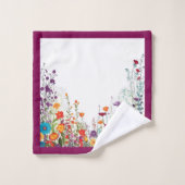 ブルーミングパープルガーデン バスタオルセット (ウォッシュタオル)