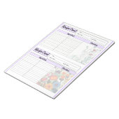 ブルーミングパープルガーデン_レシピカード ノートパッド (アングル)