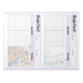 ブルーミングパープルガーデン_レシピカード ノートパッド (正面)