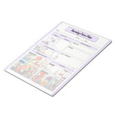 ブルーミングパープルガーデン_看護気に計画 ノートパッド (アングル)